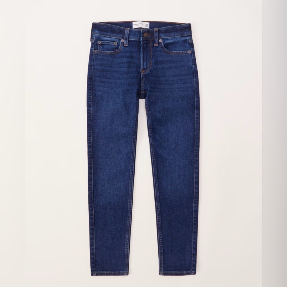 Abercrombie kids slim super skinny dark wash jeans